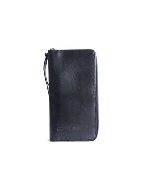 Y2K Diesel Mens Wallet Soir Noir Black Leather Travel Large Wallet